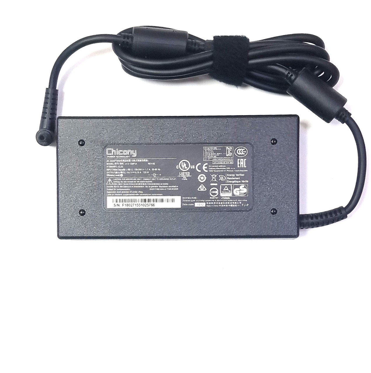 Блок питания для ноутбука MSI A12-120P1A, A120A007L, 19.5V 6.15А 5.5x2.5мм 120W, фото 1