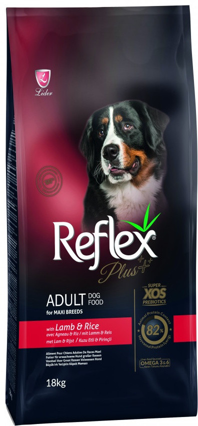 Корм Reflex Plus maxi breed adult dog food lamb and rice 18 кг - фото 1 - id-p111861151