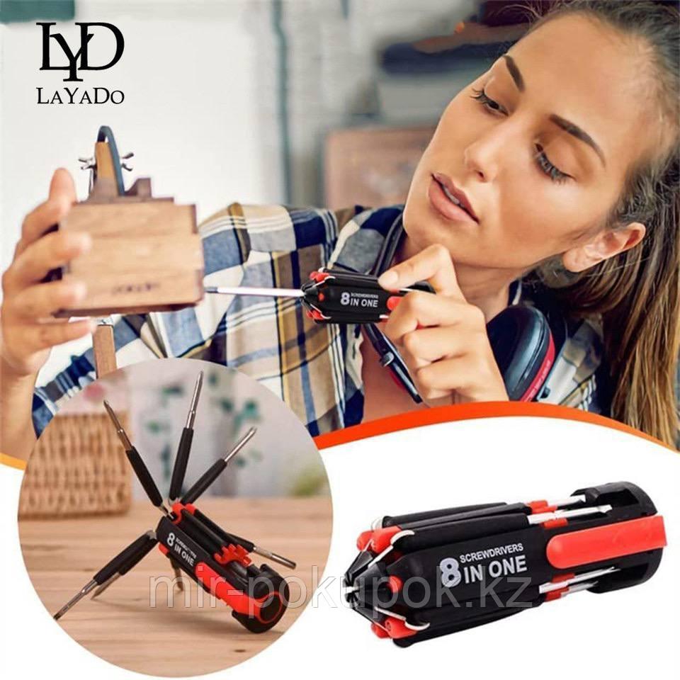 Отвертка "8 in 1" с фонариком "Multi Portable Screwdriver"