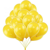 Воздушные шары желтые без рисунков 100 шт.