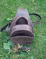 Стильная кожаная мужская сумка -барсетка, фото 4