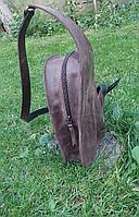 Стильная кожаная мужская сумка -барсетка, фото 9