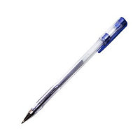 Ручка гелевая, цвет чернил синий, 0,5 мм, прозрачный корпус.