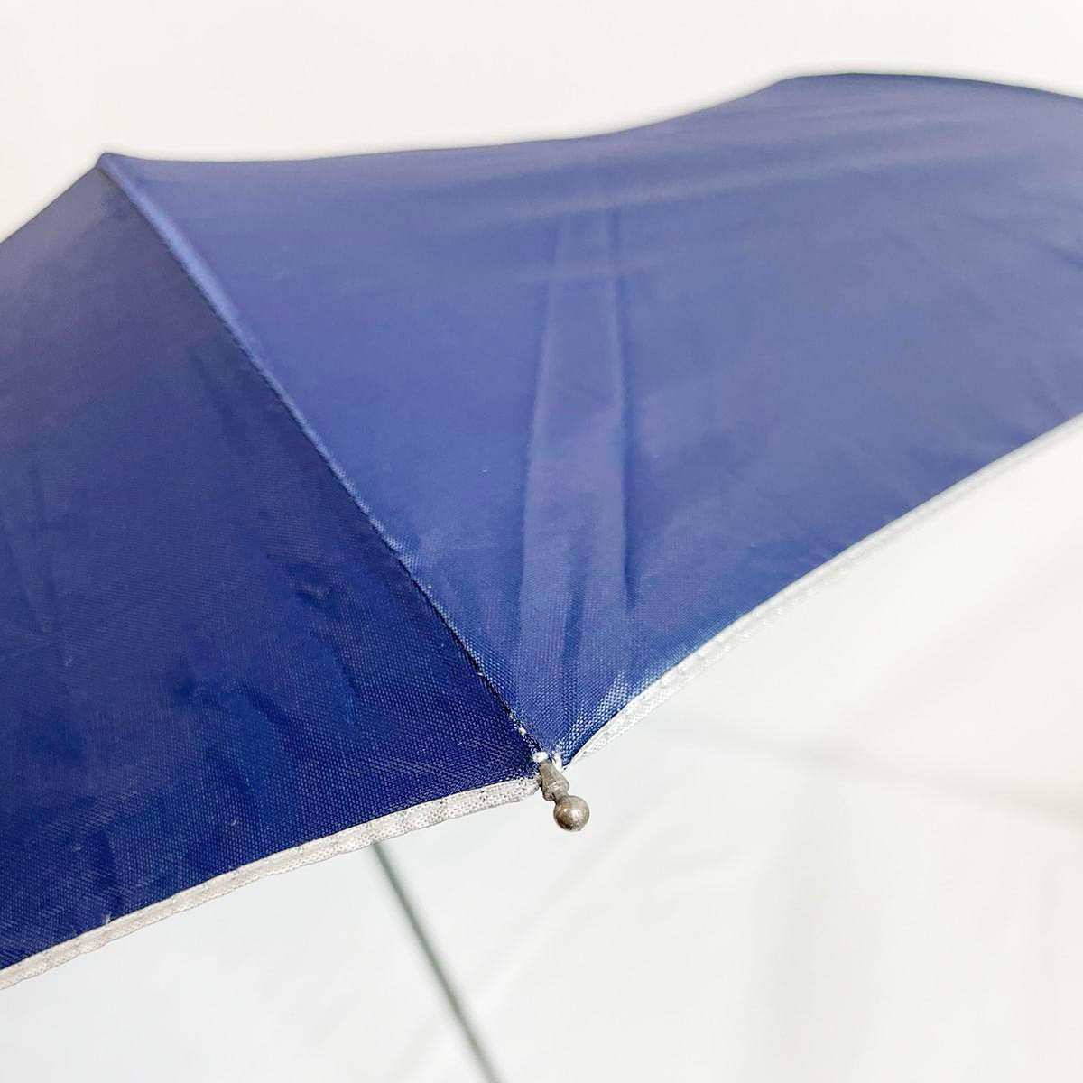 Зонт полуавтомат складной 95 см темно синий - фото 4 - id-p112377051