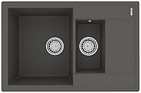 Кухонная мойка из кварцгранита LEMARK RAMZA 760 цвет: Серый шёлк (9910041)