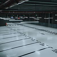 Полиуретановый промышленный пол для паркинга