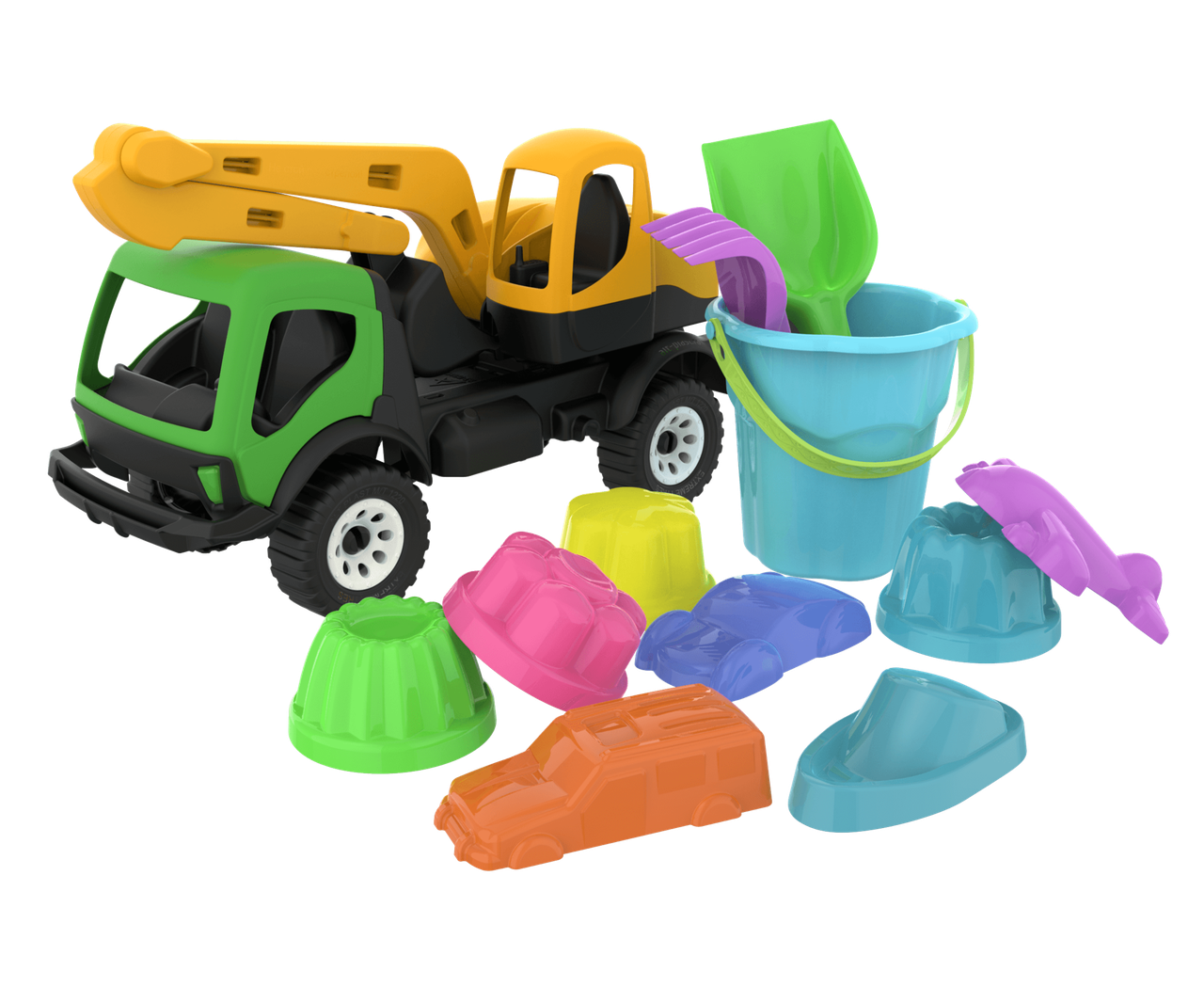 Игрушка машина экскаватор "Дюна" с набором д/песка, Альтпласт, фото 1