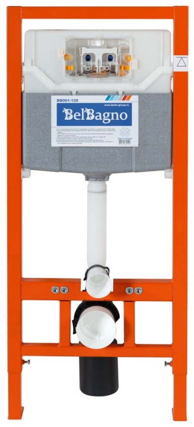 Инсталляция BB001-120 BelBagno 120 для подвесного унитаза, со смывным бачком скрытого монтажа, в комплекте с - фото 1 - id-p109344840