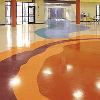 Цветной полиуретановый промышленный пол