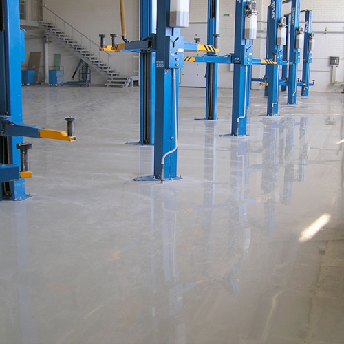 Промышленный пол с топпингом для автосервиса, фото 1