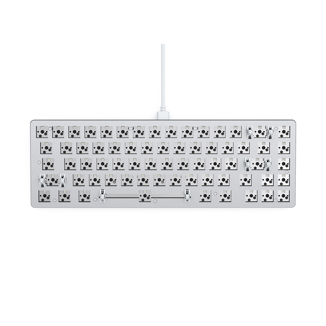 Основа клавиатуры Glorious GMMK2 Compact White (GLO-GMMK2-65-RGB-W) - фото 1 - id-p112392882