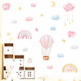 Набор интерьерных наклеек для детской комнаты "Радуга и облака", фото 2