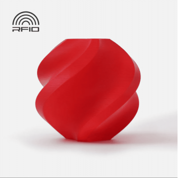 Пластик для 3D печати Bambu Lab PLA Basic красный 1 кг, сменный (без катушки) - фото 1 - id-p112404541