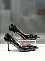 Нарядные женские туфли черного цвета "Paoletti". Стильная женская обувь.