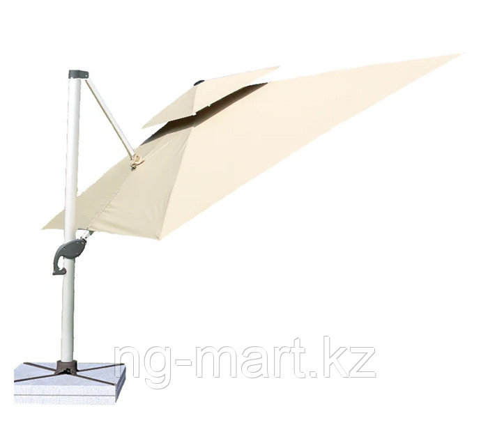 Зонт квадратный "Комфорт Lux" с вентиляцией (4х3м), БЕЗ КАМНЕЙ