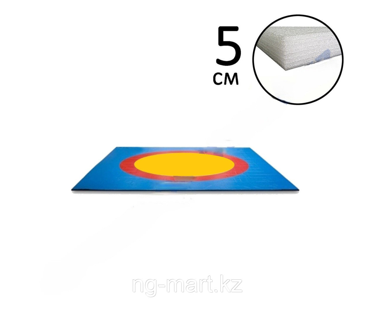 Ковер борцовский 8,3х8,3 3-цв.+5см НПЭ Стар.Станд.