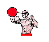Реакционный мяч (тренажер для бокса) кожа, фото 2