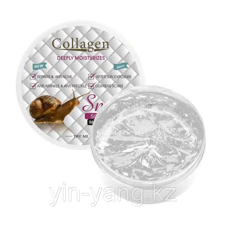 Гель для лица и тела Soothing Moisturising Gel "SNAIL COLLAGEN" с коллагеном и муцином улитки, 300мл - фото 1 - id-p112808911