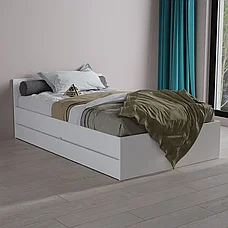 Односпальная кровать Квазар, 120х200 см белый, фото 2