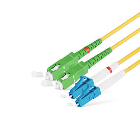SC/APC-LC/UPC SM 9/125 Duplex 3.0мм 1 м талшықты-оптикалық патч сымы