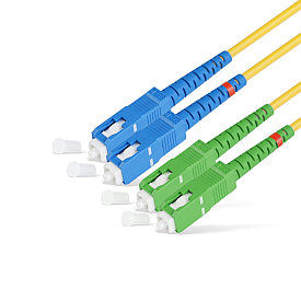 SC/UPC-SC/APC SM 9/125 Duplex 3.0мм 1 м талшықты-оптикалық патч сымы