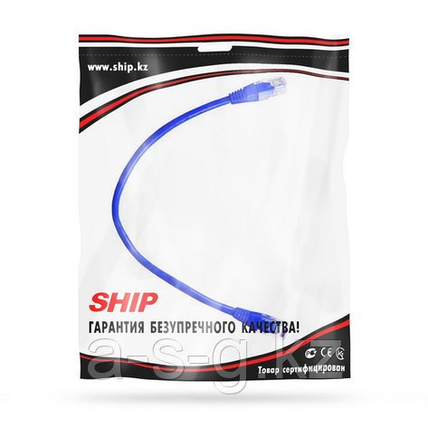 Патч сым SHIP Cat.5e UTP LSZH RJ-45 0.3 м S3025BL0030-P, фото 2