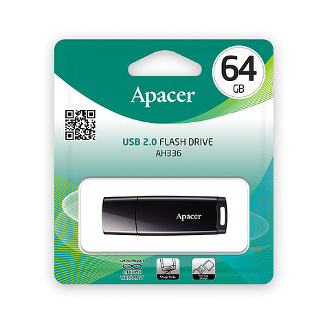 USB-накопитель Apacer AH336 64GB Чёрный, фото 2
