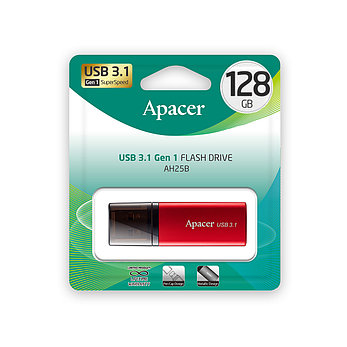 USB-накопитель Apacer AH25B 128GB Красный, фото 2