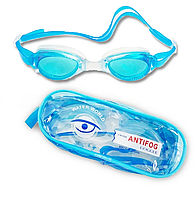 Очки для плавания в чехле Swim goggles голубой