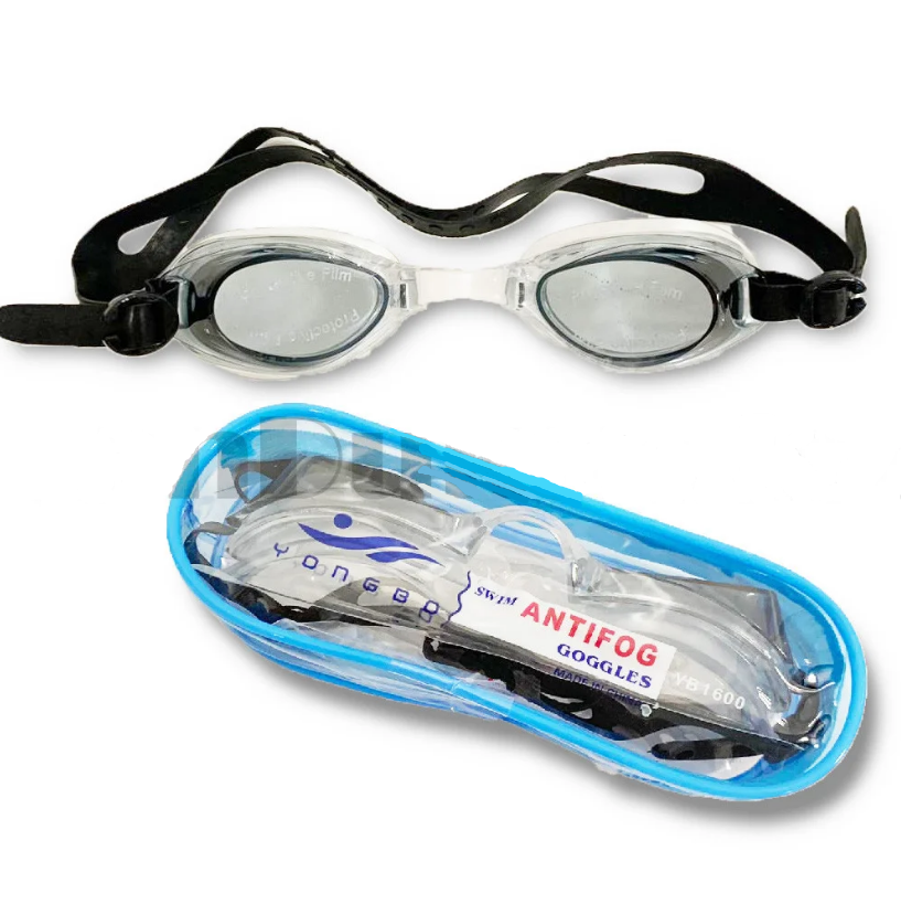Очки для плавания в чехле Swim goggles черные