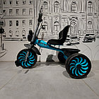 Детский трехколесный велосипед "Харли". Музыкальный. Фара горит. Цвет зеленовато-синий., фото 9