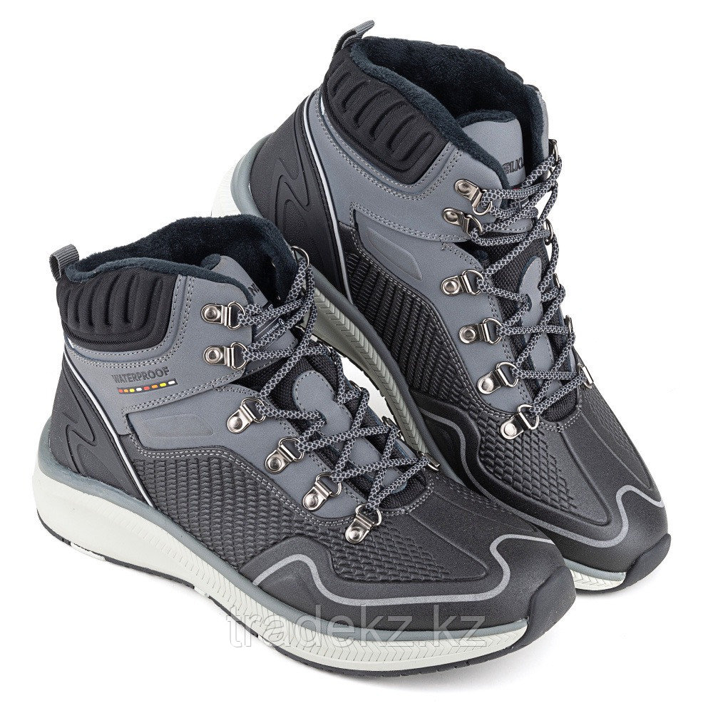 Ботинки демисезонные ELKLAND (кожа/текстиль/серый), размер 38
