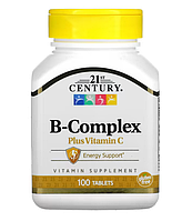 21st Century, комплекс витаминов группы B с витамином C, 100 таблеток