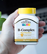 21st Century, комплекс витаминов группы B с витамином C, 100 таблеток, фото 3