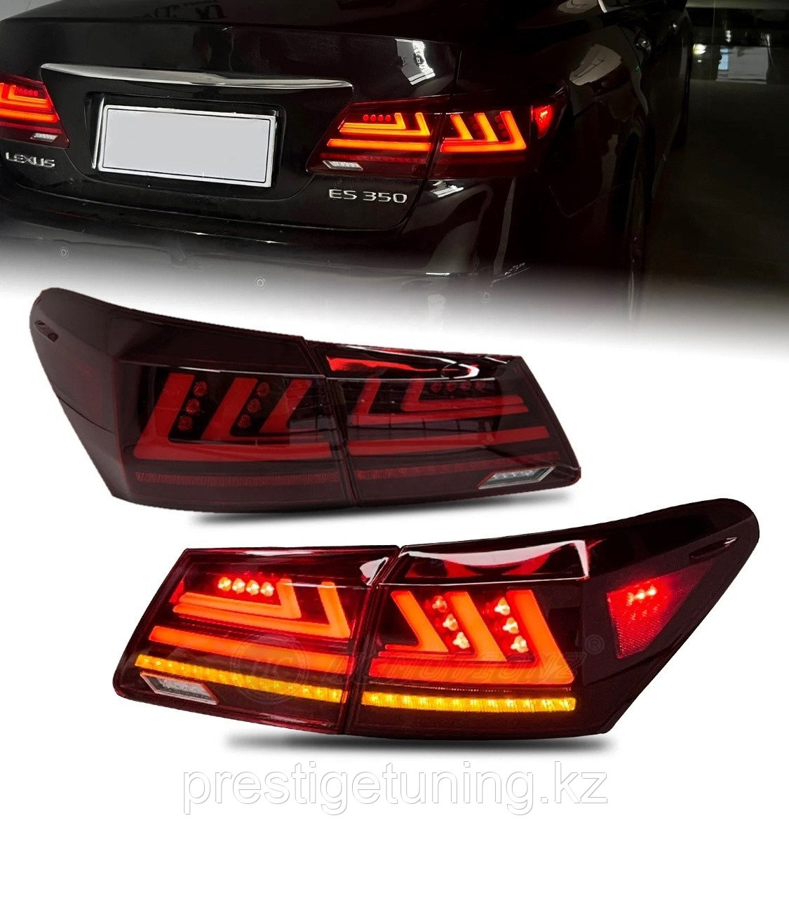 Задние фонари на Lexus ES 2006-12 дизайн 2021 (Красный цвет) - фото 5 - id-p112425258