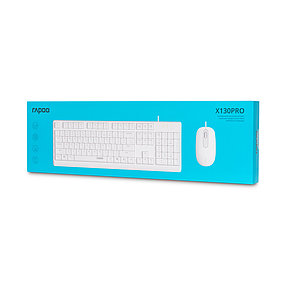 Комплект Клавиатура + Мышь Rapoo X130PRO White 2-014962, фото 2