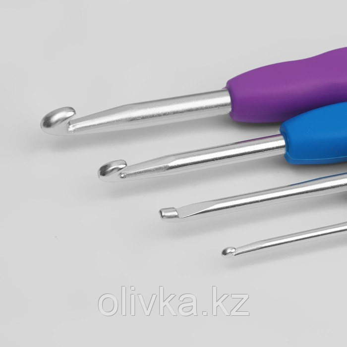 Набор крючков для вязания, d = 2-5 мм, 14 см, 4 шт, цвет разноцветный - фото 2 - id-p110930829