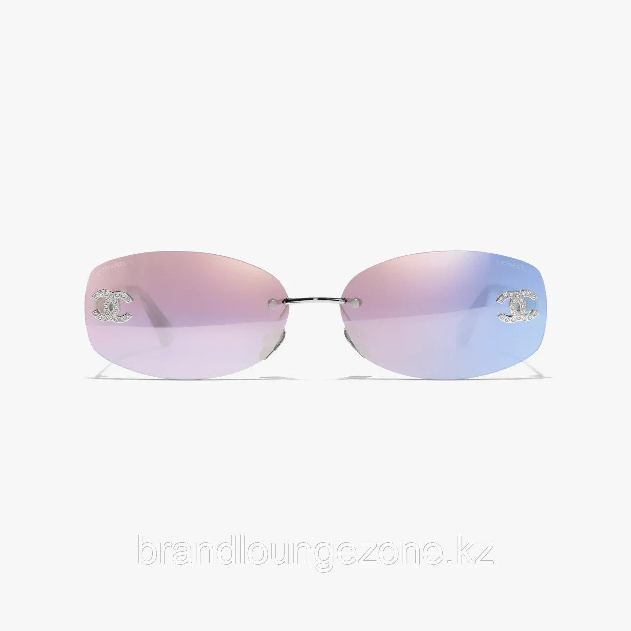 Овальные солнцезащитные очки Chanel для женщин , дымчатые линзы - фото 1 - id-p112431271