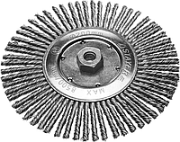Щетка ЗУБР "ЭКСПЕРТ" дисковая для УШМ, плетеные пучки стальной проволоки 0,5мм, 200мм/М14
