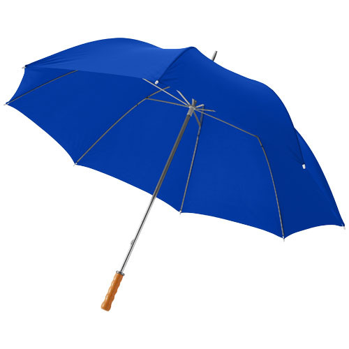 Зонтик-трость Karl 30" с деревянной ручкой. Синий