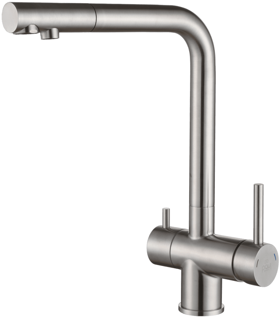 Смеситель Paulmark Skalen Sk213020-SS для кухонной мойки, нержавеющая сталь