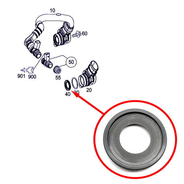 Сальник КВКГ Mercedes Benz OM642 A6429970046