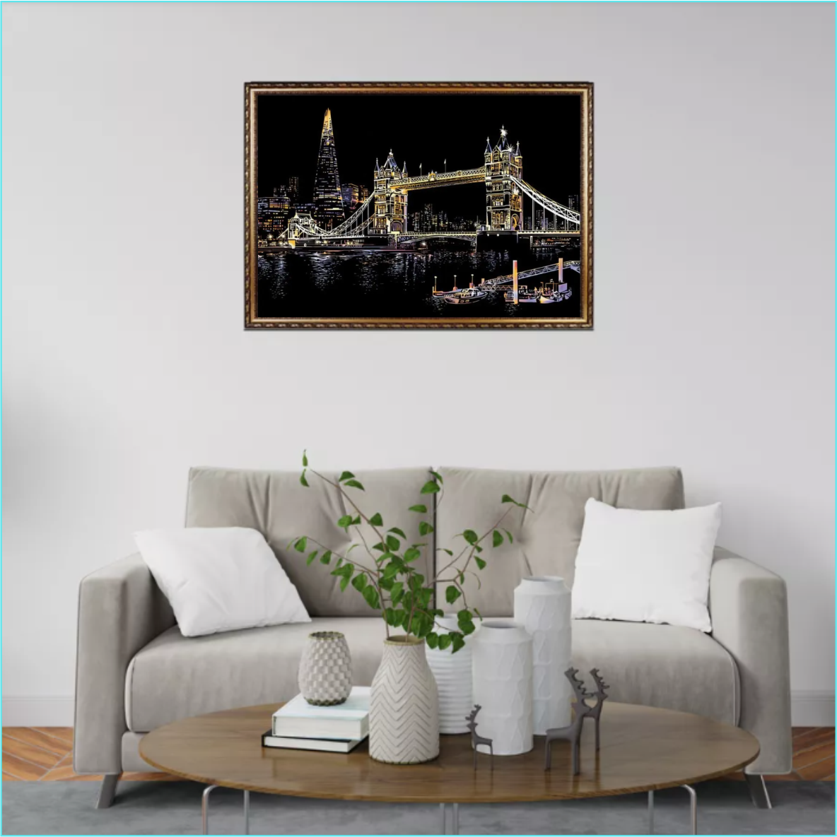 Гравюра "Лондон. Тауэрский мост" (30х40) - фото 2 - id-p112440717