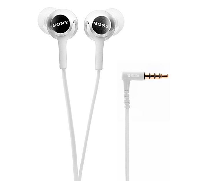 Sony MDREX155APW.E Наушники-вкладыши, белые