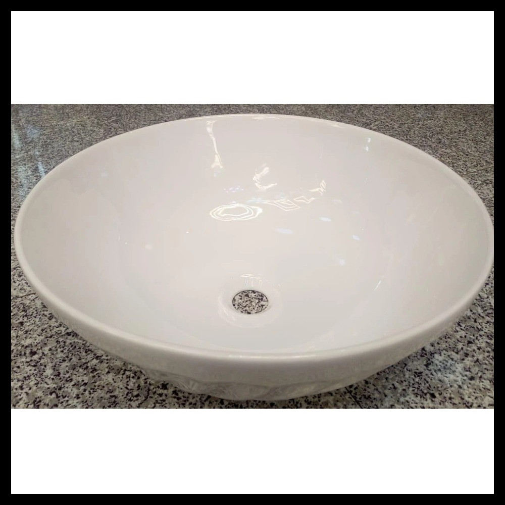 Керамическая раковина Palermo M08 для паровой комнаты со сливным отверстием (размер = 405 мм)