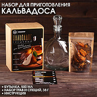Набор для приготовления алкоголя «Кальвадос грушевый »: бутылка 500 мл., набор трав и специй 38 г.