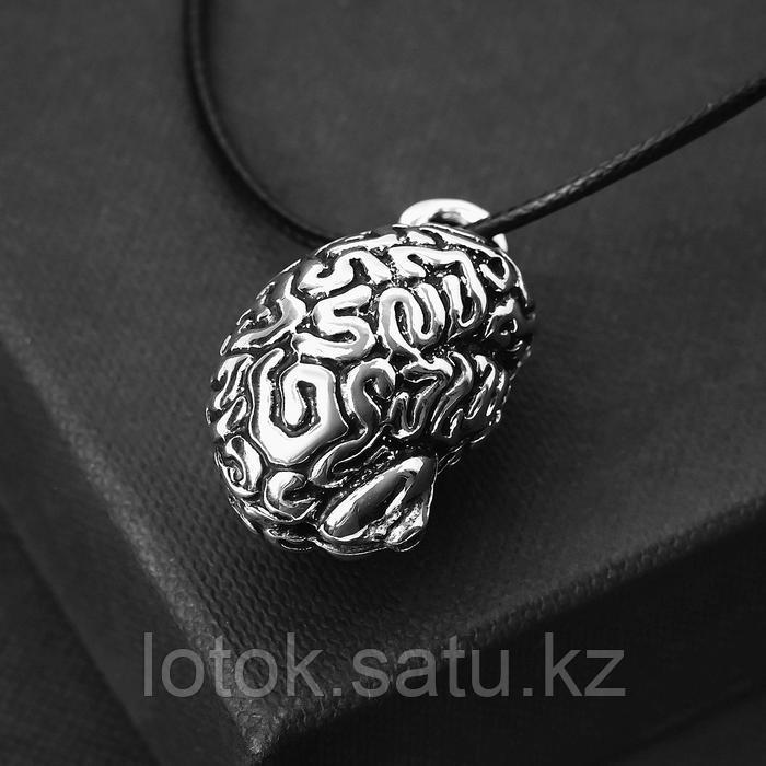 Кулон на шнурке "Анатомия" мозг, цвет чернёное серебро, 45 см - фото 1 - id-p112442406
