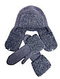 Набор «Теплая зима» (шапка ушанка+варежки) N05, фото 2