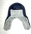 Двухцветная шапка-ушанка женская N74, фото 2