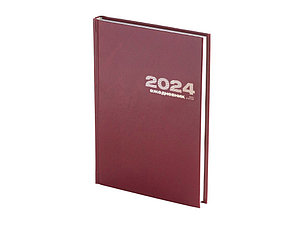Ежедневник А5 датированный Бумвинил 2024, бордовый